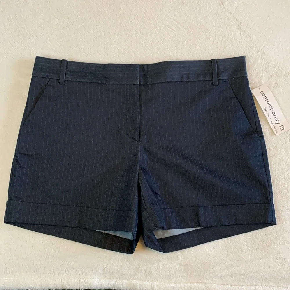 Attention Low Rise Pinstripe Cuffed Shorts
